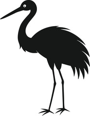 storkbird silhouette icon on transparent background