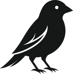 Weaver bird  silhouette black vector  illustration.