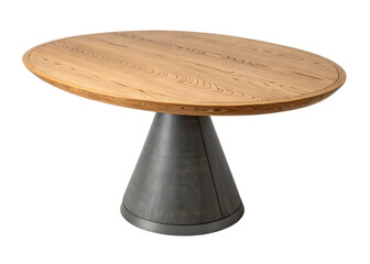Elegant Round Marble and Wood Table for Modern Interior Design