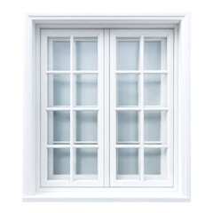 Obraz premium Closed window with frame illustration on transparent background