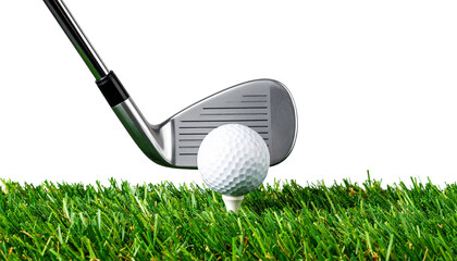 Golf Ball & Tee isolated on transparent or white background