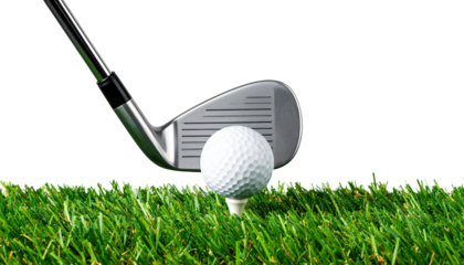 Golf Ball & Tee isolated on transparent or white background