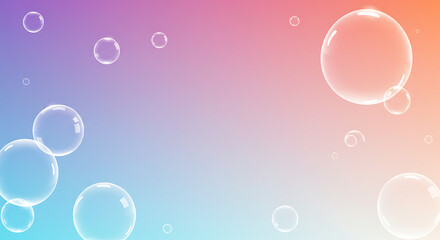 Obraz premium Colorful bubbles on a gradient background in abstract style 