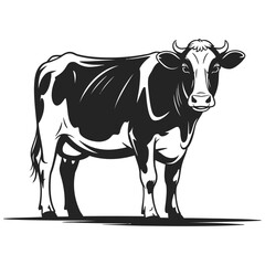 cow on a white background