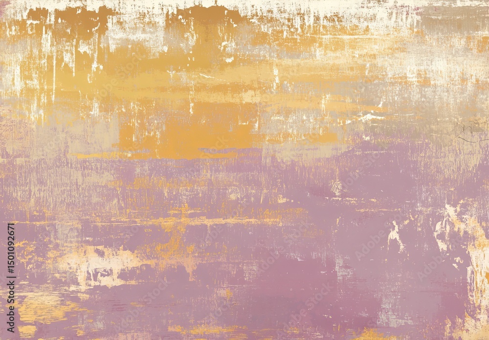 Poster an abstract design features a dynamic watercolor background with grunge scratches and textured old c