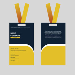 ID Card Tamplate Deisgn Vector Simple For Business