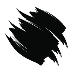 Abstract Black Brush Stroke Vector
