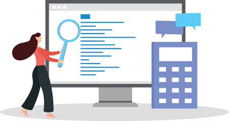 Business Man Analysis Survey Online Result With Graph.