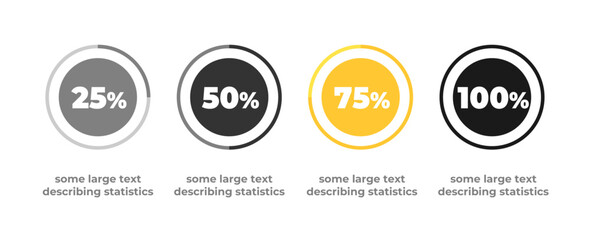 infographic template statistics percentage text information options