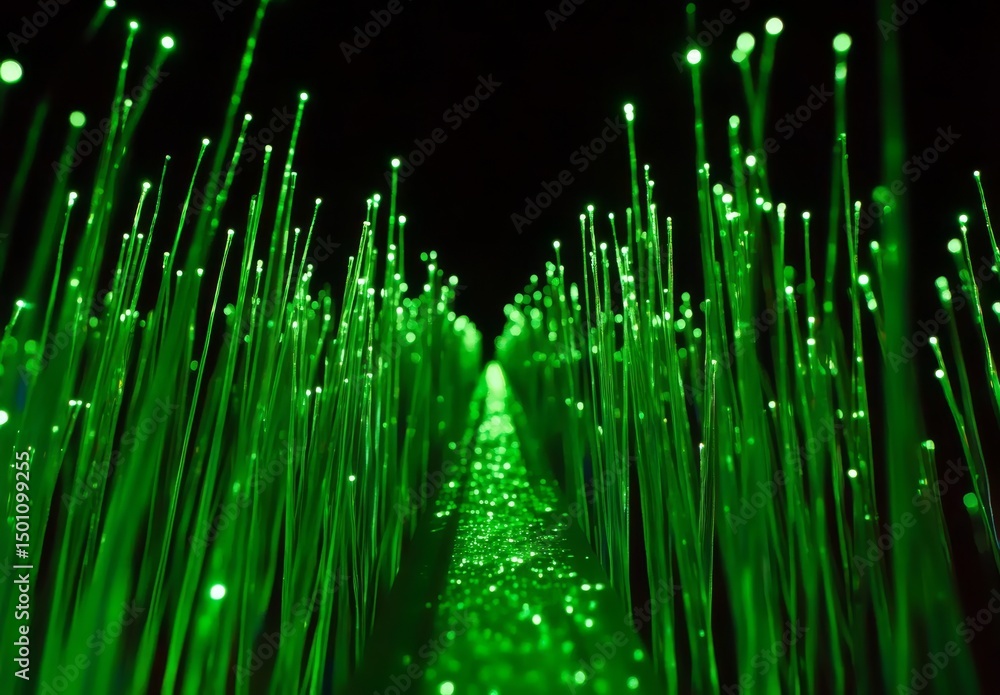 Aufkleber grainy texture and blurred flow in neon colors on a futuristic black and green design for banner bac