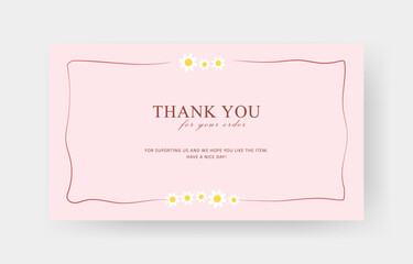 thank you card template, business card, aesthetic greeting card template, printable custom small business card	