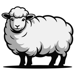 vector illustration of sheep