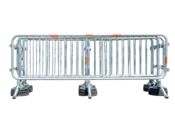 Metal crowd control isolated on transparent PNG background