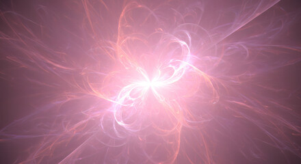 Obraz premium Abstract Pink Energy Flow Fractal Art Background Design