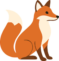 red fox vector illustration