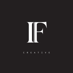 IF Monogram Logo – Minimal Elegant Letter mark for Luxury, Fashion & Creative Brands