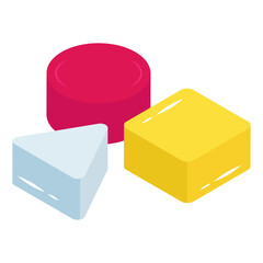 Fototapeta premium Math shapes, geometric shapes icon