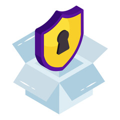 An editable design icon of security shield
