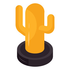 A colored design icon of cactus 