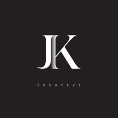 JK Monogram Logo – Minimal Elegant Letter mark for Luxury, Fashion & Creative Brands