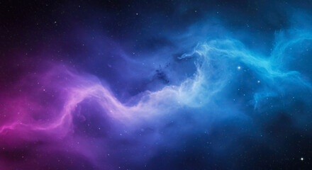 Obraz premium Cosmic Nebula Purple Blue Space Background Starry Night Sky Galaxy