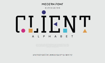 Creative modern technology alphabet fonts. Abstract typography urban sport, techno , fashion, digital, future creative logo font.
