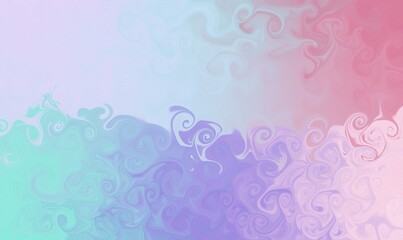 Abstract Pastel Swirls in a Gradient Colorful Artistic Background