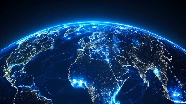 video of poligonal world map