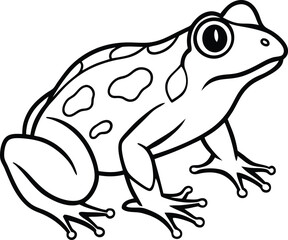 Frog animal line art, Frog silhouette