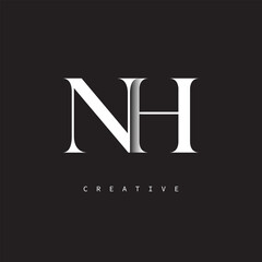 NH Monogram Logo – Minimal Elegant Letter mark for Luxury, Fashion & Creative Brands