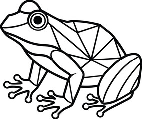 Frog animal line art, Frog silhouette