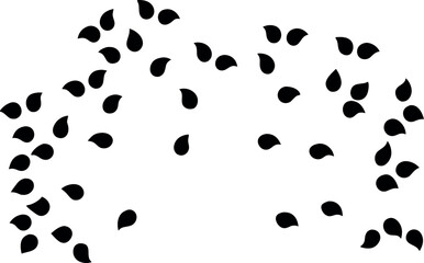 Scattered Leaf Silhouettes – Nature Pattern Vector Design

