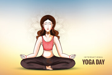 21st june yoga day card background