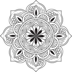 Flowers Mandala Coloring Pages - Coloring Pages for Adults