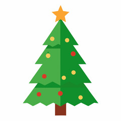 Fototapeta premium christmas tree vector illustration