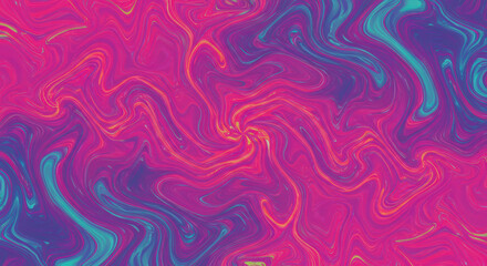 Fototapeta premium Abstract Swirling Pink Purple Teal Fluid Paint Background Texture