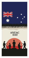 Obraz premium ANZAC Day Vector Banner Collection -05