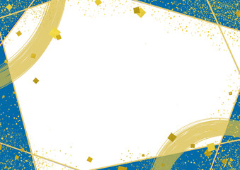 涼しげな青の和風フレーム