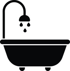 vector illustration of a bath