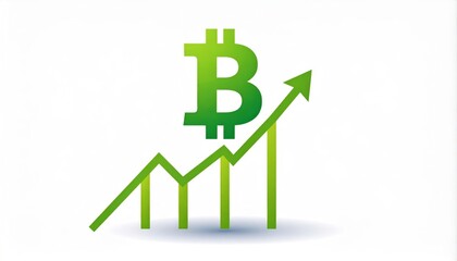 Bitcoin growth, cryptocurrency bull market, rocket record heights conceptual background