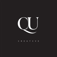 QU Monogram Logo – Minimal Elegant Letter mark for Luxury, Fashion & Creative Brands