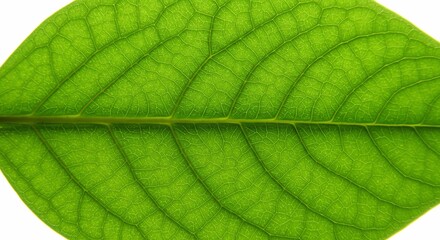 Obraz premium Green Leaf Close Up Detail