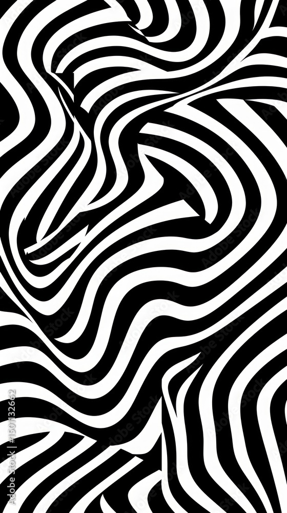 Poster zebra pattern abstract line.