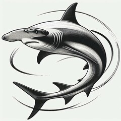 Great Hammerhead Shark Illustration