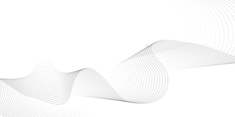 "Abstract wave element for design. Digital frequency track equalizer. Stylized line art background. Vector illustration. Wave with lines created using blend tool."