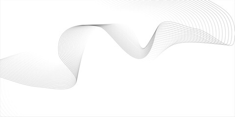 "Abstract wave element for design. Digital frequency track equalizer. Stylized line art background. Vector illustration. Wave with lines created using blend tool."