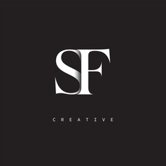 SF Monogram Logo – Minimal Elegant Letter mark for Luxury, Fashion & Creative Brands