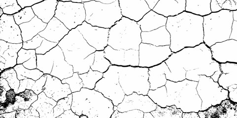 Dust or old grunge concrete building damaged grunge wall black and white texture effect white background.