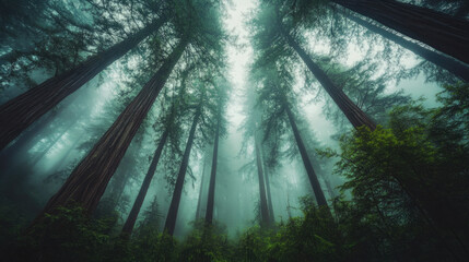 rays of light in the forest