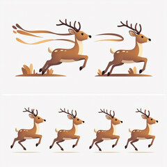 Fototapeta premium set of deer